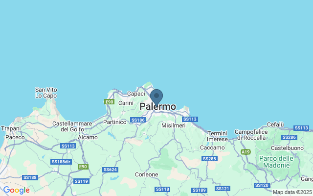 Kaart met locatie Palazzo dei Normanni